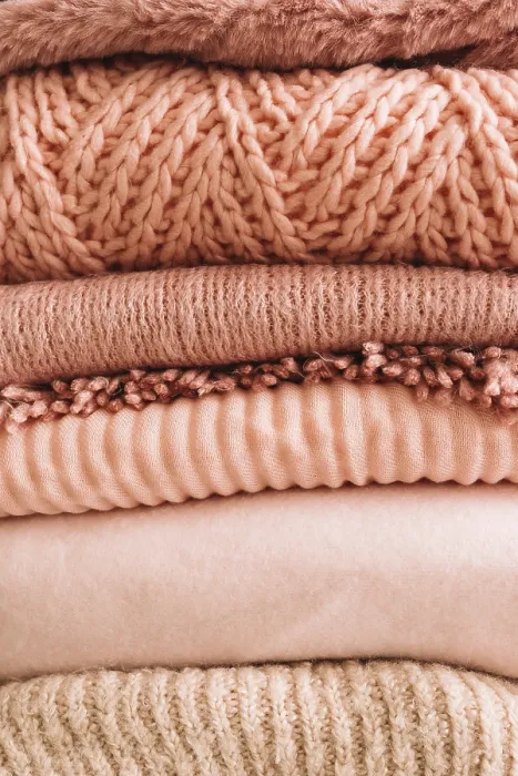 Gerahmter Druck : Strumpfgestrickte Pullover. Gerahmter Druck : Strumpfgestrickte Pullover.