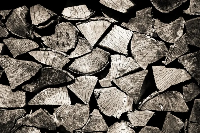 Gerahmter Druck : Holzhaufen Gerahmter Druck : Holzhaufen