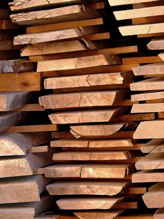 Gerahmter Druck : Holzstapel aus der Sägemühle. Gerahmter Druck : Holzstapel aus der Sägemühle.