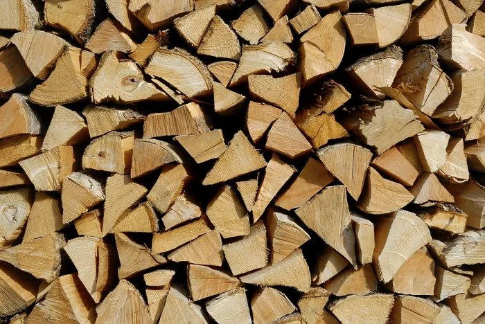 Gerahmter Druck : Gestapeltes Holz. Gerahmter Druck : Gestapeltes Holz.