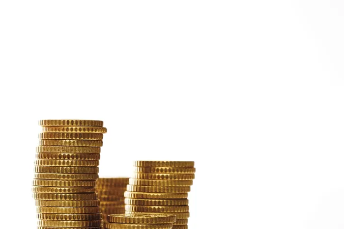 Gerahmter Druck : Stapel Euro-Münzen, Stapel Geld. Gerahmter Druck : Stapel Euro-Münzen, Stapel Geld.