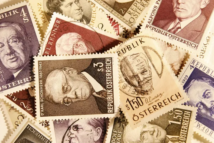 Gerahmter Druck : Briefmarkensammlung Gerahmter Druck : Briefmarkensammlung