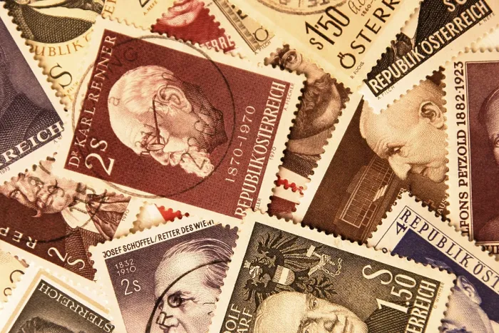 Gerahmter Druck : Briefmarkensammlung Gerahmter Druck : Briefmarkensammlung