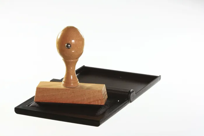 Gerahmter Druck : Stempel und Tintenstift Gerahmter Druck : Stempel und Tintenstift