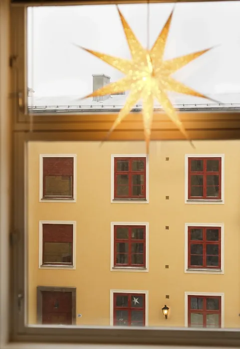 Gerahmter Druck : Stern in einem Fenster in Oslo Gerahmter Druck : Stern in einem Fenster in Oslo