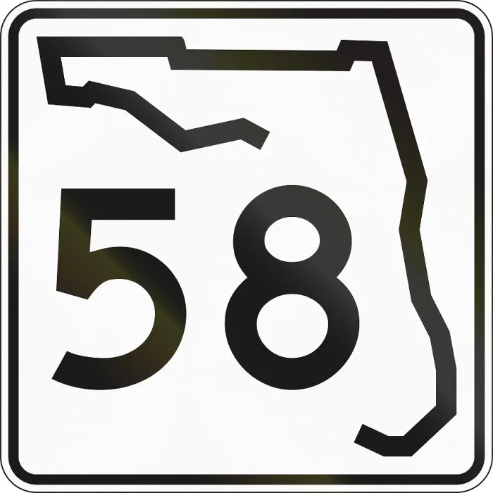 Gerahmter Druck : US-Bundesstraßenschild Florida Gerahmter Druck : US-Bundesstraßenschild Florida