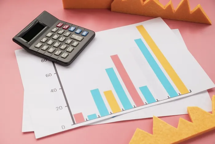Gerahmter Druck : Statistische Grafik mit Taschenrechner. Gerahmter Druck : Statistische Grafik mit Taschenrechner.