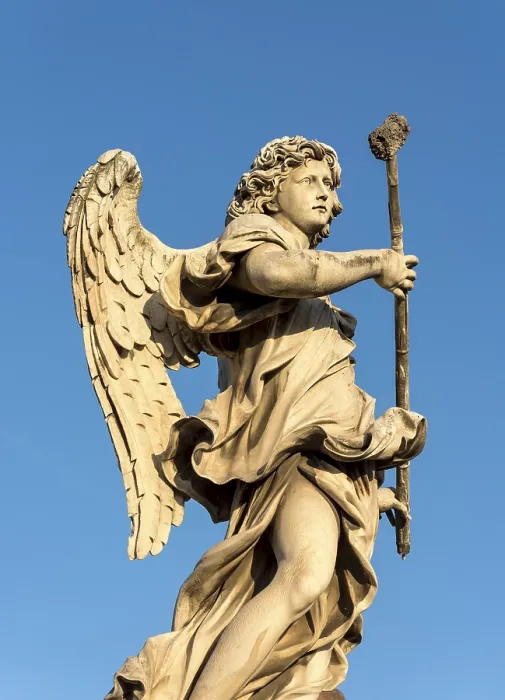 Gerahmter Druck : Engelstatue mit der Schwamm Gerahmter Druck : Engelstatue mit der Schwamm