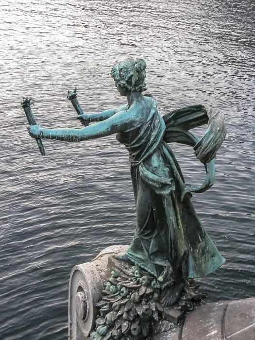 Gerahmter Druck : Statue auf der Karlsbrücke in Prag. Gerahmter Druck : Statue auf der Karlsbrücke in Prag.