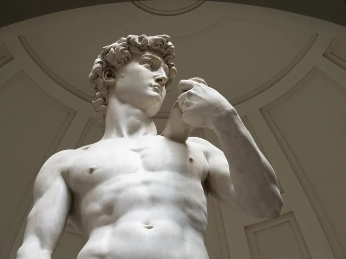 Gerahmter Druck : Der David von Michelangelo, Detail, Galleria dell'Accademia in Florenz Gerahmter Druck : Der David von Michelangelo, Detail, Galleria dell'Accademia in Florenz