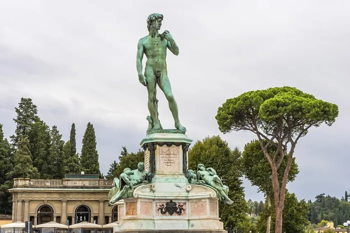 Gerahmter Druck : Statue von David in Piazza Michelangelo Gerahmter Druck : Statue von David in Piazza Michelangelo