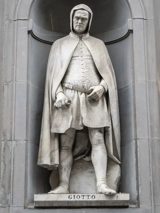 Gerahmter Druck : Statue, Giotto di Bondone, Maler. Gerahmter Druck : Statue, Giotto di Bondone, Maler.