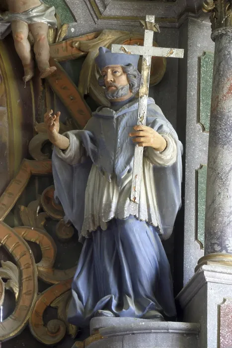 Gerahmter Druck : Statue von einem Heiligen Gerahmter Druck : Statue von einem Heiligen