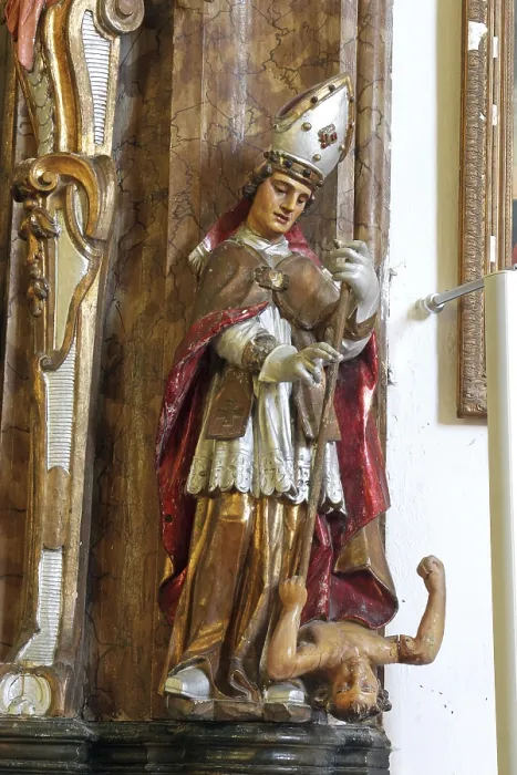 Gerahmter Druck : Statue des Heiligen Gerahmter Druck : Statue des Heiligen