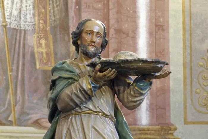 Gerahmter Druck : Statue des Heiligen Gerahmter Druck : Statue des Heiligen