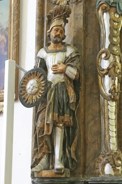 Gerahmter Druck : Statue des Heiligen Gerahmter Druck : Statue des Heiligen