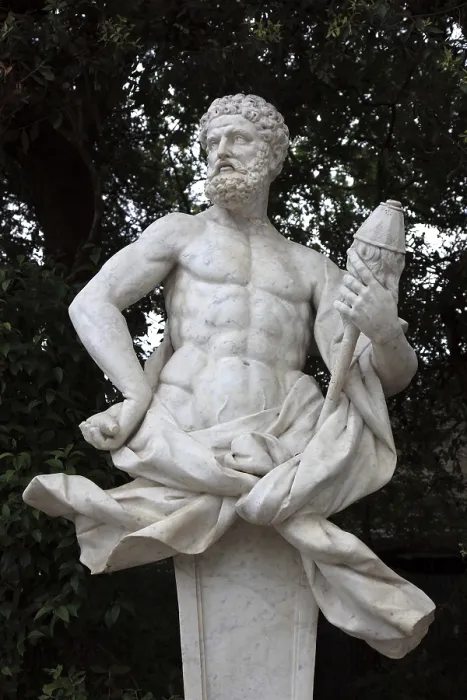 Gerahmter Druck : Denkmal und Büsten im Schlosspark. Gerahmter Druck : Denkmal und Büsten im Schlosspark.