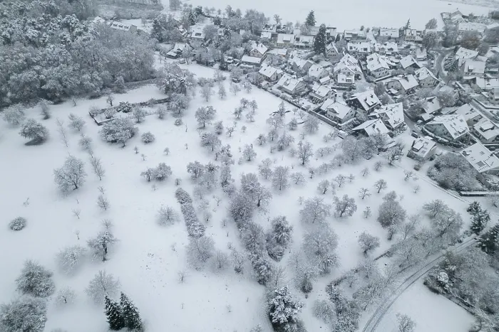 Gerahmter Druck : Steinenbronn im Winter