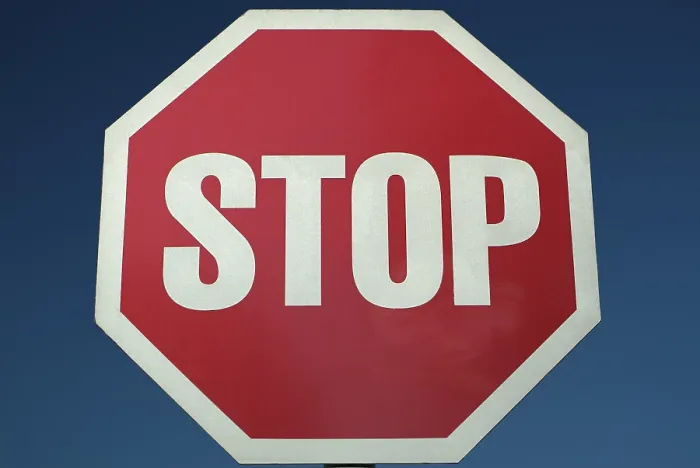 Gerahmter Druck : Stoppschild Gerahmter Druck : Stoppschild