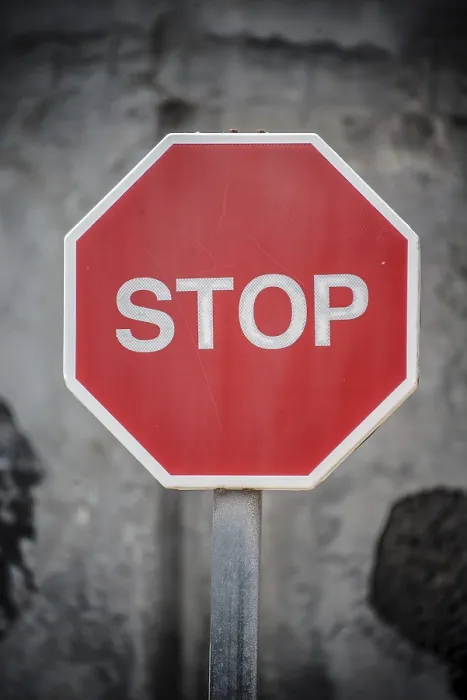 Gerahmter Druck : Stoppschild
