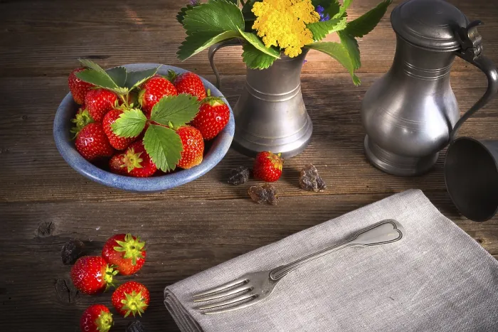 Gerahmter Druck : Strawberries Gerahmter Druck : Strawberries