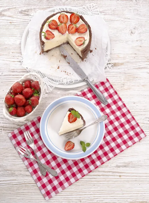 Gerahmter Druck : Beerenkäsekuchen Gerahmter Druck : Beerenkäsekuchen