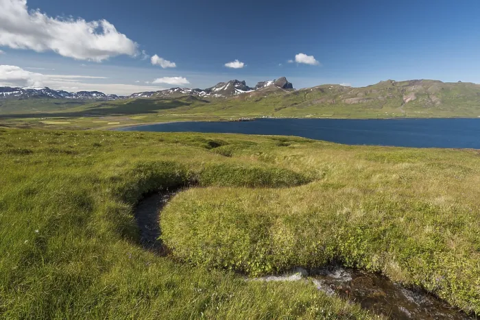 Gerahmter Druck : Berg- und Fjordstrom Gerahmter Druck : Berg- und Fjordstrom