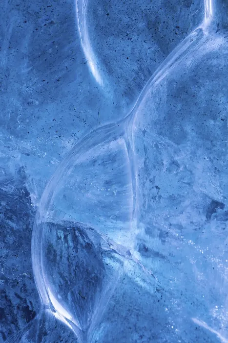 Gerahmter Druck : Strukturen in Gletschereis, Eishöhle. Gerahmter Druck : Strukturen in Gletschereis, Eishöhle.