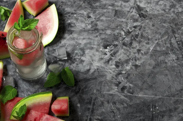 Gerahmter Druck : Stücke Wassermelone Gerahmter Druck : Stücke Wassermelone