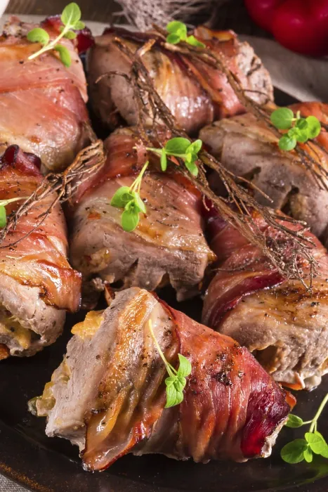 Gerahmter Druck : Gefüllter Schweinefilet Gerahmter Druck : Gefüllter Schweinefilet
