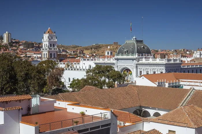 Gerahmter Druck : Die Kathedrale von Sucre, Bolivien Gerahmter Druck : Die Kathedrale von Sucre, Bolivien