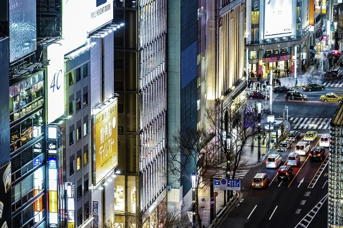 Gerahmter Druck : Sukiyabashi-Kreuzungsbild Gerahmter Druck : Sukiyabashi-Kreuzungsbild