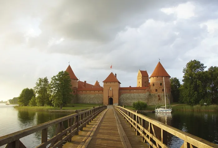 Gerahmter Druck : Sommerabend in Trakai. Gerahmter Druck : Sommerabend in Trakai.