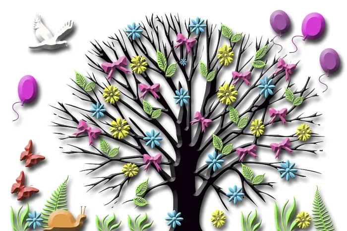 Gerahmter Druck : Sommerbaum