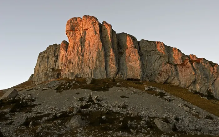Gerahmter Druck : Bergtour d'Ai in der Abendbeleuchtung. Gerahmter Druck : Bergtour d'Ai in der Abendbeleuchtung.