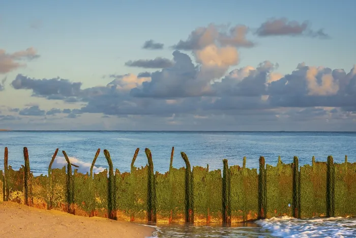 Gerahmter Druck : Sonnenaufgang auf der Ellenbogen Strand, Mole. Gerahmter Druck : Sonnenaufgang auf der Ellenbogen Strand, Mole.