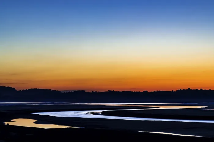 Gerahmter Druck : Sonnenaufgang mit Lech in Vordergrund. Gerahmter Druck : Sonnenaufgang mit Lech in Vordergrund.