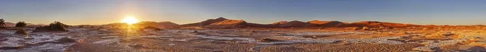 Gerahmter Druck : Sonnenaufgang, Sossusvlei, Namibia.