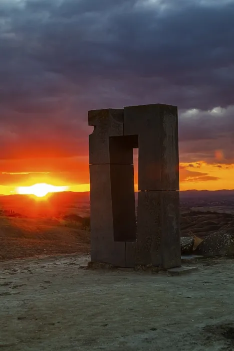 Gerahmter Druck : Sonnenuntergang Am Kunstobjektsite Transitoire Gerahmter Druck : Sonnenuntergang Am Kunstobjektsite Transitoire
