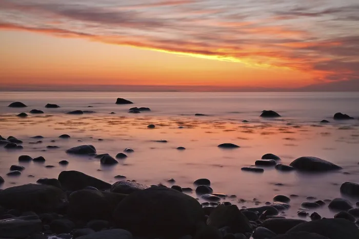Gerahmter Druck : Sonnenuntergang an der Ostsee. Gerahmter Druck : Sonnenuntergang an der Ostsee.