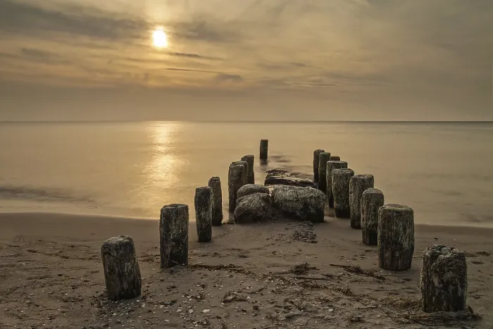 Gerahmter Druck : Sonnenuntergang an der Ostsee. Gerahmter Druck : Sonnenuntergang an der Ostsee.