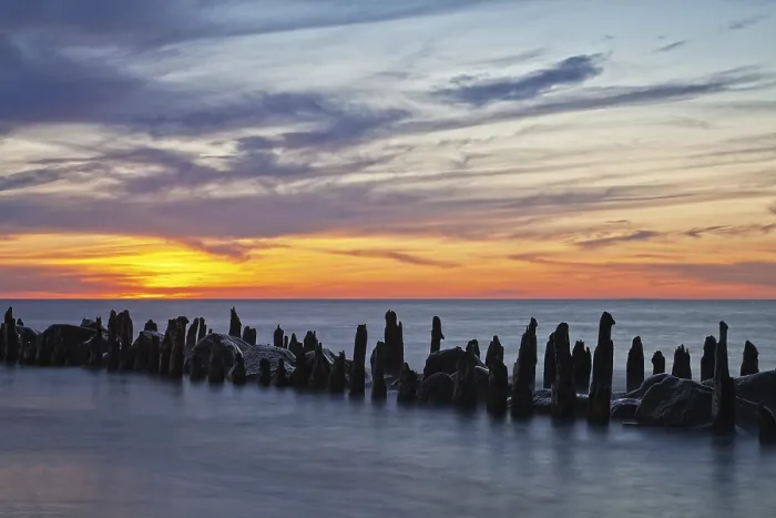 Gerahmter Druck : Sonnenuntergang an der Ostsee. Gerahmter Druck : Sonnenuntergang an der Ostsee.