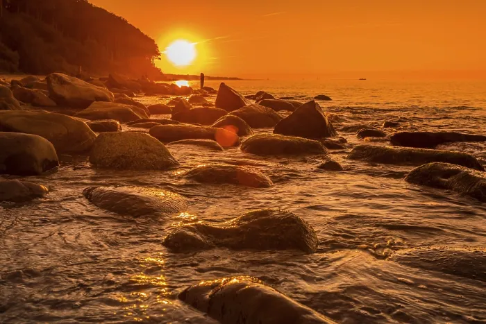 Gerahmter Druck : Sonnenuntergang Ostsee Gerahmter Druck : Sonnenuntergang Ostsee