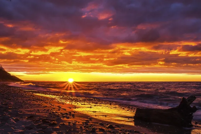 Gerahmter Druck : Sonnenuntergang Ostsee Gerahmter Druck : Sonnenuntergang Ostsee