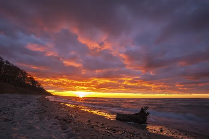 Gerahmter Druck : Sonnenuntergang Ostsee Gerahmter Druck : Sonnenuntergang Ostsee