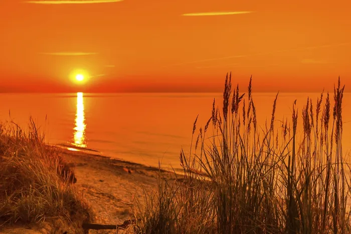 Gerahmter Druck : Sonnenuntergang Ostsee Gerahmter Druck : Sonnenuntergang Ostsee
