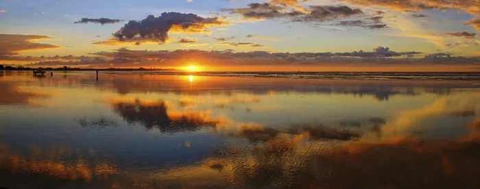 Gerahmter Druck : Sonnenuntergang am Carters Beach, Wasserreflexion. Gerahmter Druck : Sonnenuntergang am Carters Beach, Wasserreflexion.