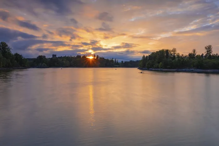 Gerahmter Druck : Sonnenuntergang am Ottensteiner Stausee. Gerahmter Druck : Sonnenuntergang am Ottensteiner Stausee.