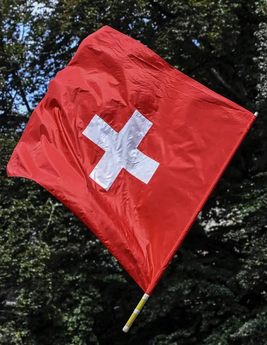 Gerahmter Druck : Schweizer Flagge