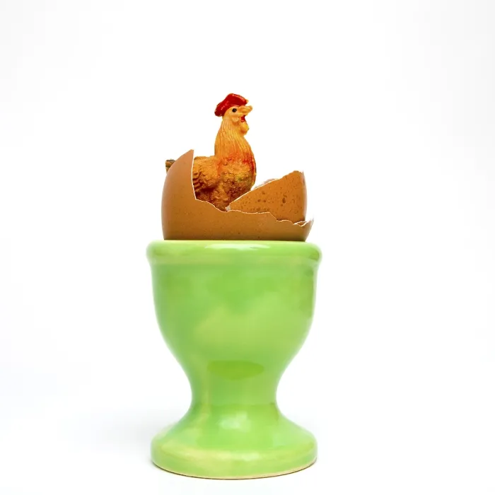 Gerahmter Druck : Symbolbild, Ostern, Konzept Ei und Eierschale Gerahmter Druck : Symbolbild, Ostern, Konzept Ei und Eierschale